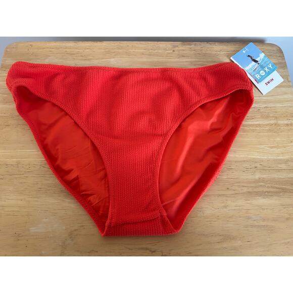 Roxy Aruba Hipster Full Bikini Bottoms - Red - NWT Size Large - Picture 2 of 4
